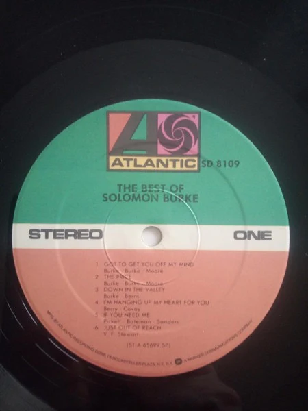 SOLOMON BURKE, The Best Of Solomon Burke (Atlantic; SD 8109, US 1970s Reissue, Pasteback Sleeve, Company Inner) LP VG+/VG - Image 3