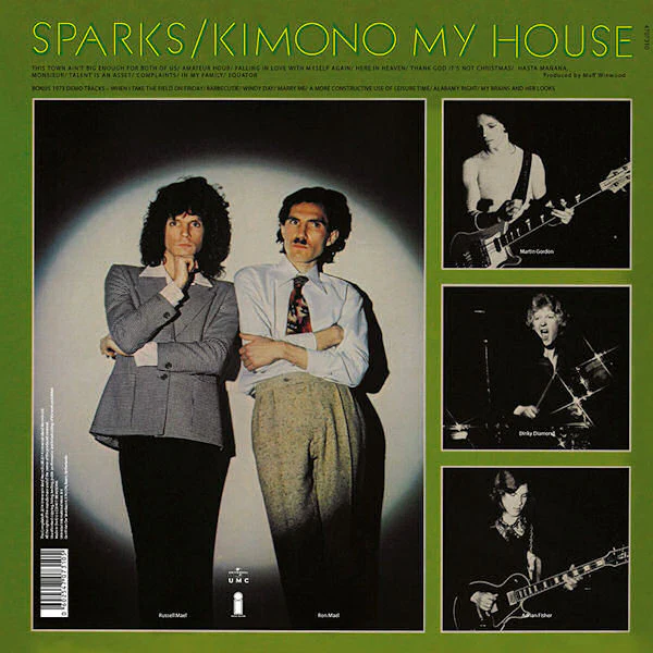 SPARKS, Kimono My House (Island; 4707310, UK 2014 Reissue, 2 Inners, Download Code) 2xLP EX/EX - Image 2