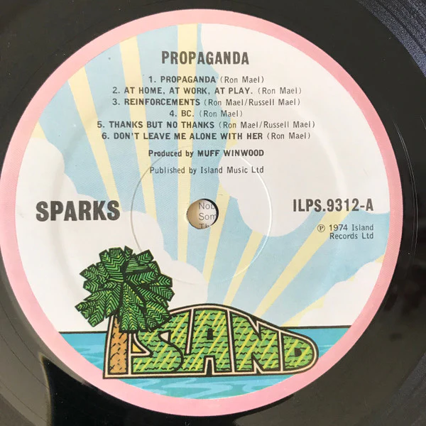 SPARKS, Propaganda (Island Records ; ILPS 9312, UK 1974), SALE - Up to 50% Off the Original Price LP VG/VG - Image 3