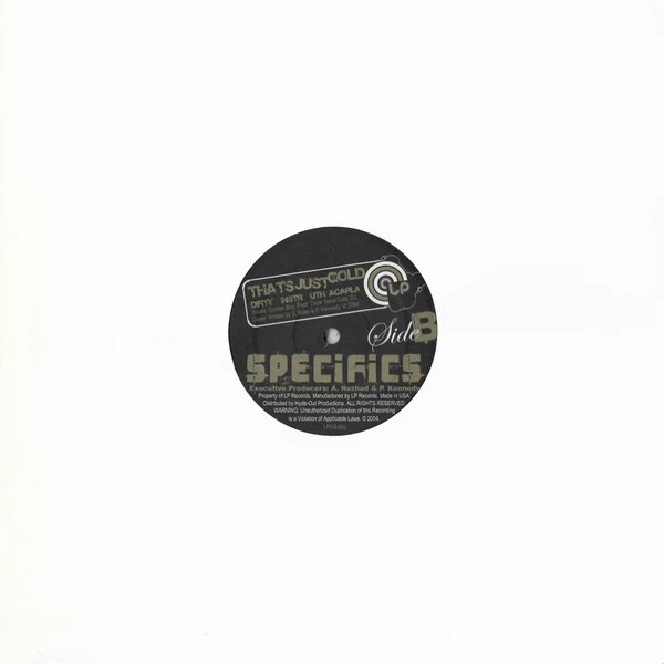 SPECIFICS, Under The Hood / That's Just Gold (LP Records ; LPVS-001, Japan 2004) 12" /G+ - Image 2
