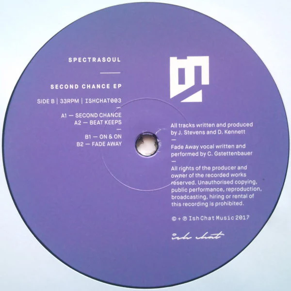SPECTRASOUL, Second Chance EP (Ish Chat Music; ISHCHAT003, UK 2017, Company Sleeve) 12" VG/G+ - Image 2