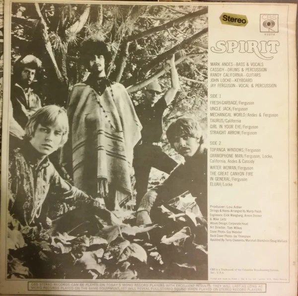 SPIRIT, Spirit (CBS; 63278, UK 1968, Laminated Front Sleeve, Stereo) LP VG/VG+ - Image 2