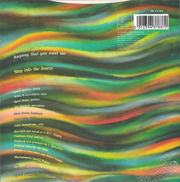 SPIRITUALIZED, Anyway That You Want Me / Step Into The Breeze (Dedicated; ZB 43783, UK 1990, Picture Sleeve) 7" VG/VG - Image 2