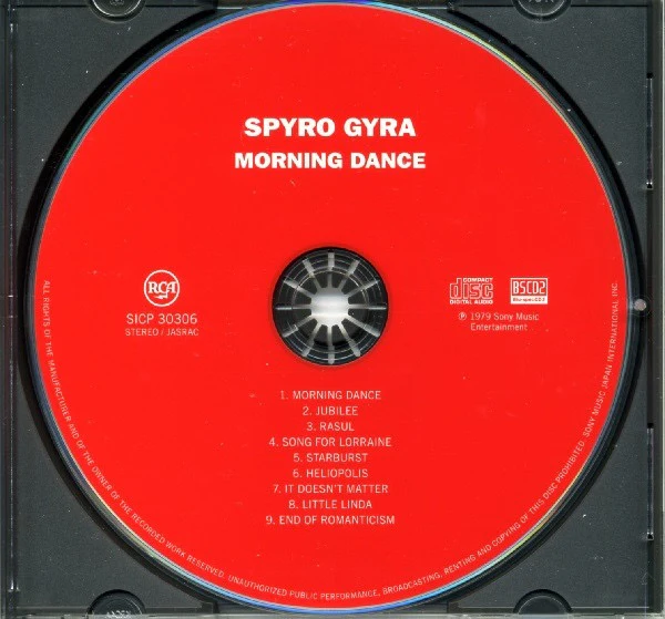 SPYRO GYRA, Morning Dance (RCA; SICP 30306, Japan 2013 Reissue, With Obi) CD EX/EX - Image 3