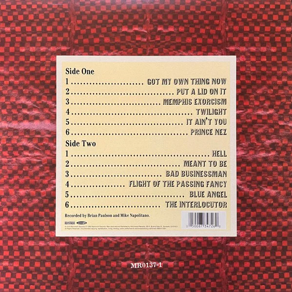 SQUIRREL NUT ZIPPERS, Hot (Hollywood Records; D002415301, US 2016 Reissue, Inner) LP VG+/VG+ - Image 2