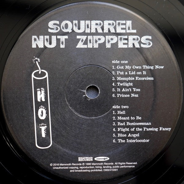 SQUIRREL NUT ZIPPERS, Hot (Hollywood Records; D002415301, US 2016 Reissue, Inner) LP VG+/VG+ - Image 3