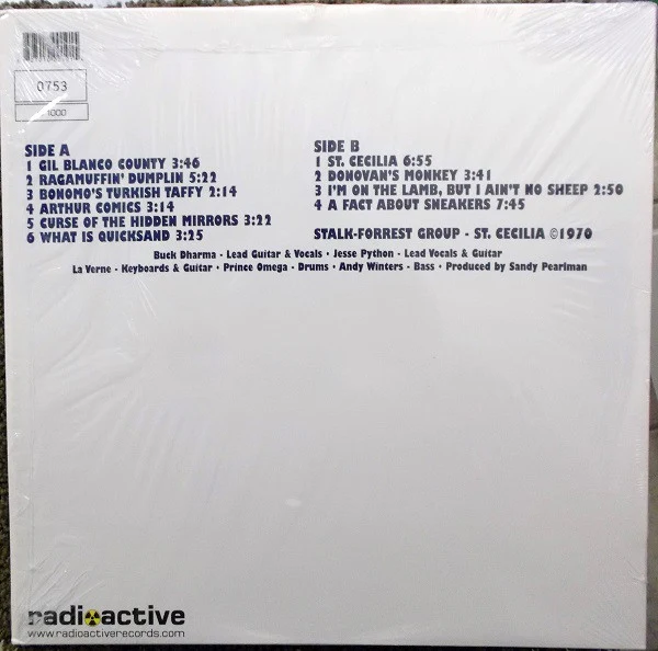 STALK-FORREST GROUP, St. Cecilia: The California Album (Radioactive; RRLP 019, UK 2004 Reissue, Unofficial Release, Numbered Limited Edition of 1,000) LP VG/VG - Image 2