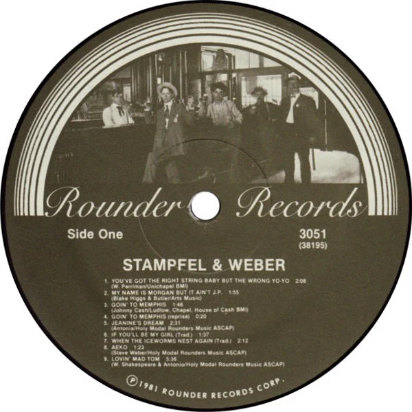 STAMPFEL & WEBER, Going Nowhere Fast (Rounder Records; Rounder 3051, US 1981, Insert) LP VG/VG+ - Image 3
