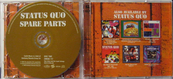 STATUS QUO, Spare Parts (Castle Music; CMEDD 717, UK 2003 Reissue, Slipcase With Hype Sticker) 2xCD VG+/VG+ - Image 3
