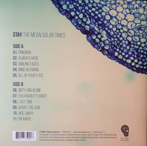 STAY, The Mean Solar Times (Picture In My Ear; PIME 0014, US 2016, Inner), SALE - Up to 50% Off the Original Price  LP EX/EX - Image 2