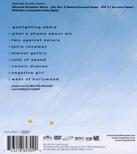 STEELY DAN, Two Against Nature (Giant Records ; 74321 869309 0, Europe 2001) DVD EX/EX - Image 2