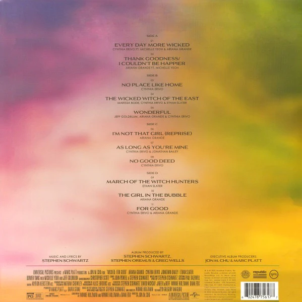 STEPHEN SCHWARTZ, Wicked: For Good (The Soundtrack) (Republic Records; 602478756177, Europe 2025, Gatefold, 2 Inners) 2xLP NEW/NEW - Image 2