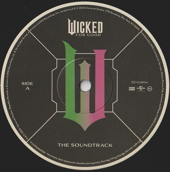 STEPHEN SCHWARTZ, Wicked: For Good (The Soundtrack) (Republic Records; 602478756177, Europe 2025, Gatefold, 2 Inners) 2xLP NEW/NEW - Image 3