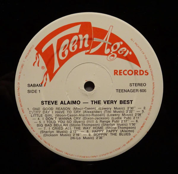 STEVE ALAIMO, The Very Best (Teenager Records; TEENAGER 606, Denmark 1990), SALE - Up to 50% Off the Original Price  LP VG+/VG+ - Image 3