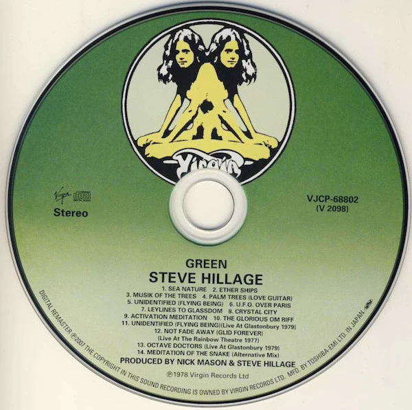 STEVE HILLAGE, Green (Virgin; VJCP-68802, Japan 2007, Card Sleeve) CD VG+/VG+ - Image 3