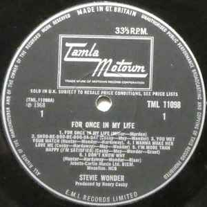 STEVIE WONDER, For Once In My Life (Motown; TML 11098, UK 1968, Flipback Slv, Mono) LP G+/G - Image 3
