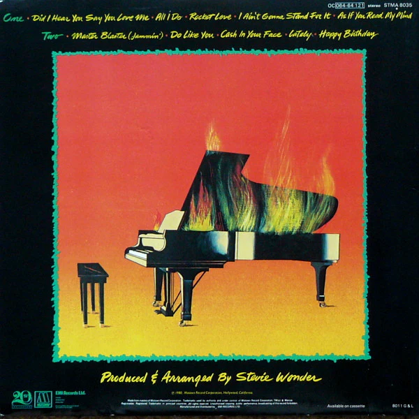 STEVIE WONDER, Hotter Than July (Motown; STMA 8035, UK 1980, Gatefold, Inner) LP G+/G+ - Image 2