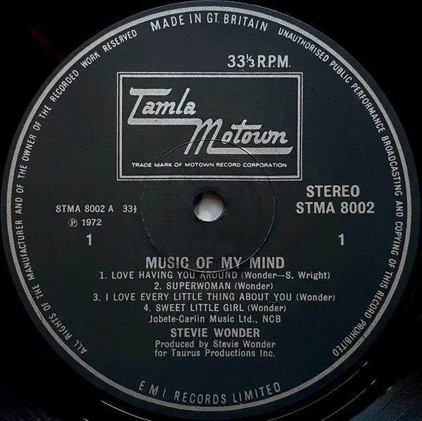 STEVIE WONDER, Music of my Mind (Tamla Motown; STMA 8002, UK 1972, Matt Gatefold) LP VG/G+ - Image 3