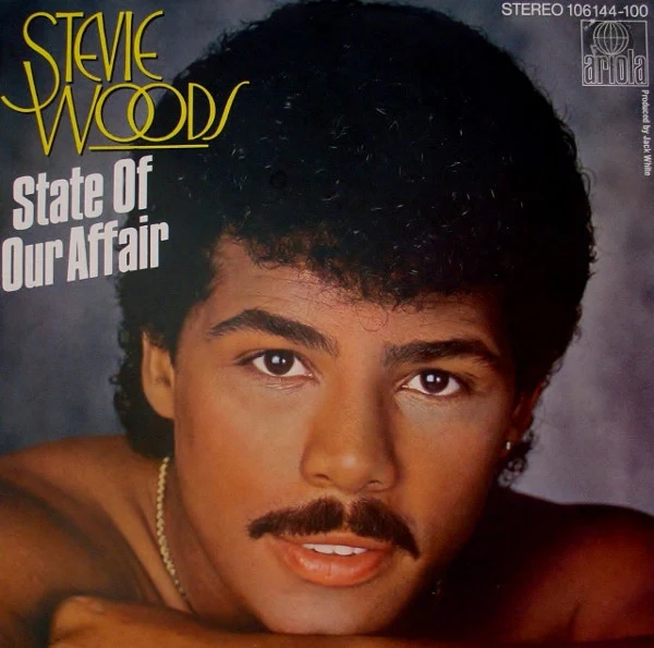 STEVIE WOODS, State Of Our Affair / You Blow Me Away (Ariola; 106 144, Europe 1984, Picture Sleeve) 7" VG+/VG+