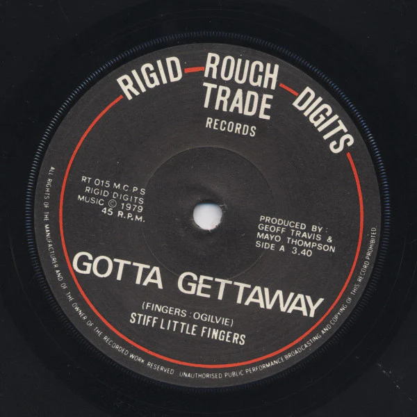 STIFF LITTLE FINGERS, Gotta Gettaway / Bloody Sunday (Rough Trade; RT 015, UK 1979, Picture Sleeve, FULLY SIGNED), SALE - Up to 50% Off the Original Price  7" VG/VG+ - Image 3