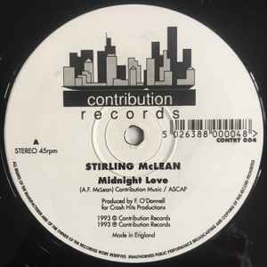 STIRLING MCLEAN, Midnight Love (Contribution Records; CONTRT 004, UK 1993, Plain Sleeve) 12" /VG