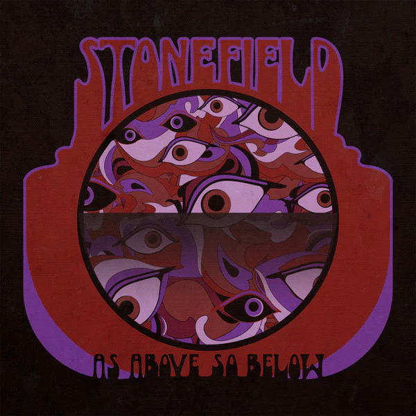 STONEFIELD, As Above, So Below (Rebel Union; 0002, US 2017, Australian Heavy Psych Rock, Marble Yellow Vinyl) LP VG+/VG+