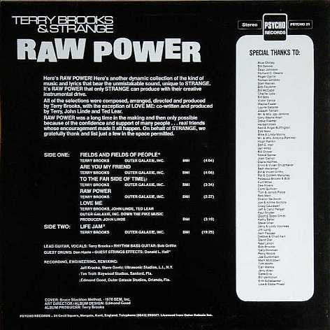 STRANGE, Raw Power (Psycho; 21, UK 1984 Reissue), SALE - Up to 50% Off the Original Price LP VG+/VG - Image 2