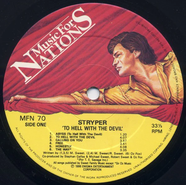 STRYPER, To Hell With The Devil (Music For Nations; MFN 70, UK 1986, Gatefold) LP VG+/G+ - Image 3