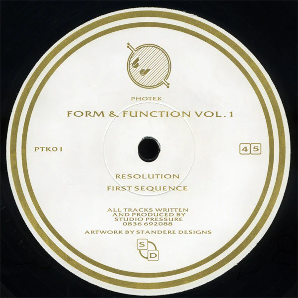 STUDIO PRESSURE (PHOTEK), Form & Function Vol. 1 (Photek; PTK01, UK 1994) 12" G/G - Image 3