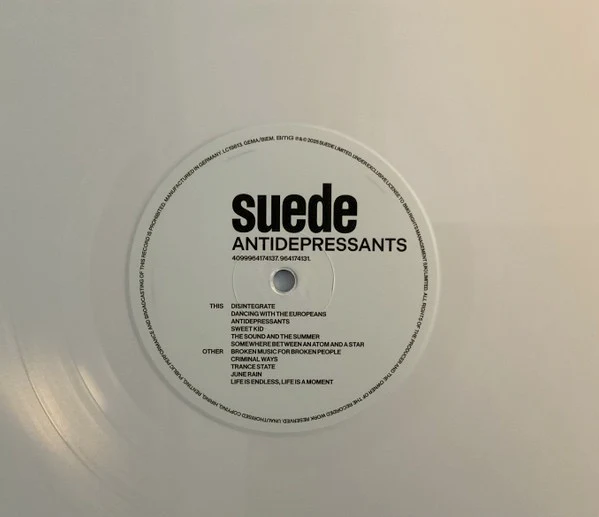 SUEDE, Antidepressants (BMG; 964174131, UK 2025, Poster Sleeve, Inner, White Vinyl), SALE - Up to 50% Off the Original Price  LP NEW/NEW - Image 3