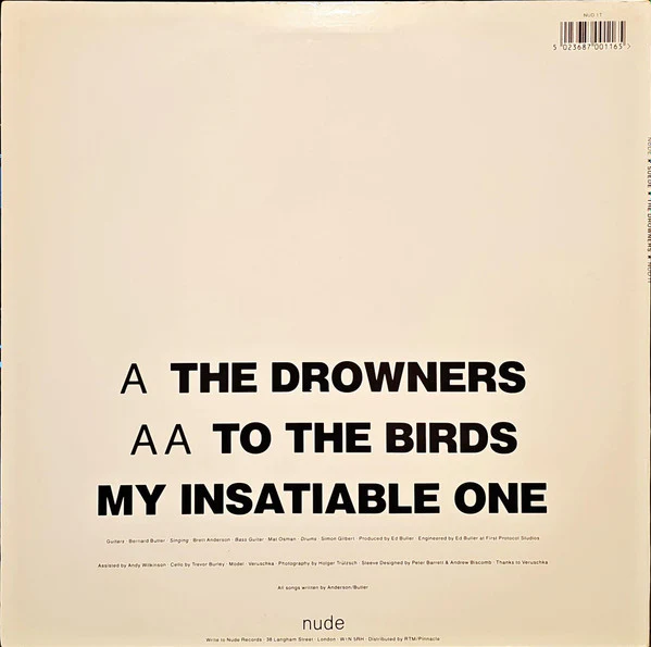 SUEDE, The Drowners (Nude Records; NUD 1T, UK 1992, Picture Sleeve) 12" VG/VG+ - Image 2