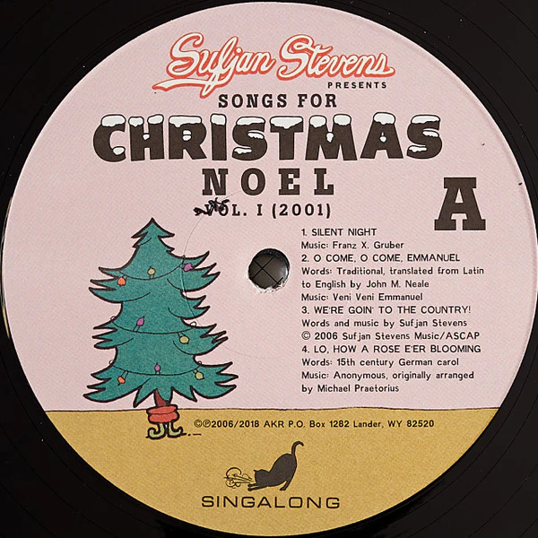 SUFJAN STEVENS, Songs For Christmas (Asthmatic Kitty Records; AKR028, USA & Europe 2018 Reissue, Box Set) 5x12" VG+/VG+ - Image 3