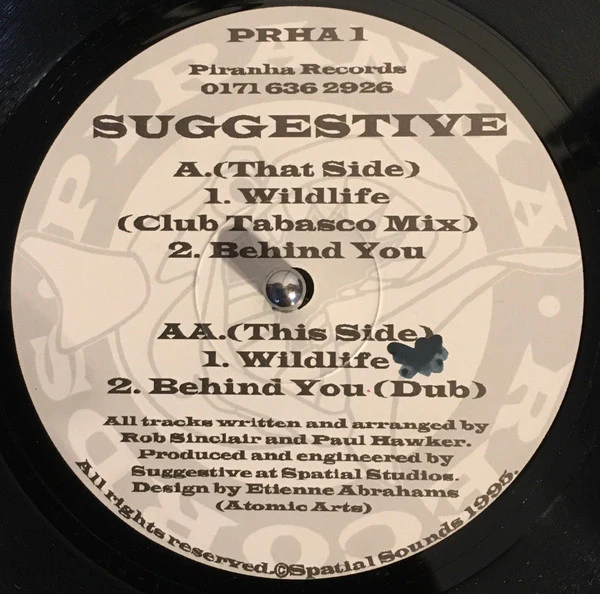 SUGGESTIVE, Wildlife (Piranha Records ; PRHA 1, UK 1995) 12" /VG