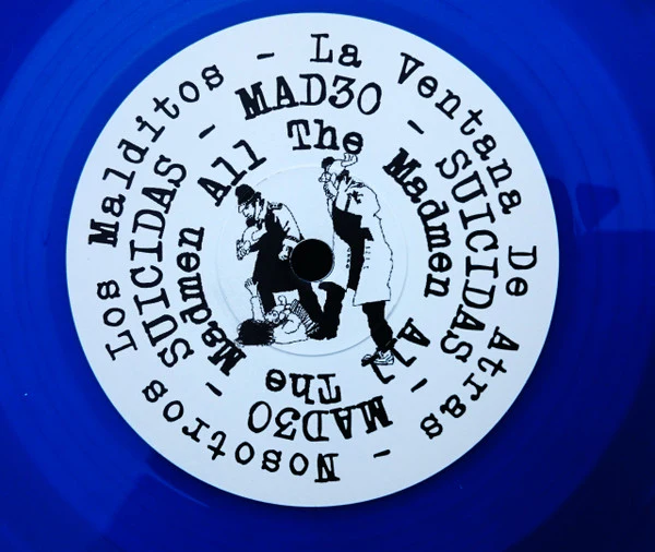 SUICIDAS / POX, Suicidas / Pox Split EP (All The Madmen Records ; MAD30, UK 2016, Picture Sleeve, Insert, Blue Translucent Vinyl), SALE - Up to 50% Off the Original Price  7" EP EX/EX - Image 3