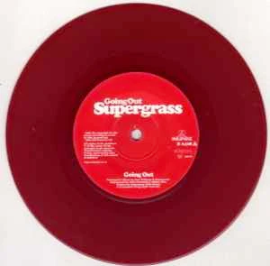 SUPERGRASS, Going Out (Parlophone; R 6428, UK 1996, Picture Sleeve, Burgundy Vinyl.) 7" VG+/VG+ - Image 3