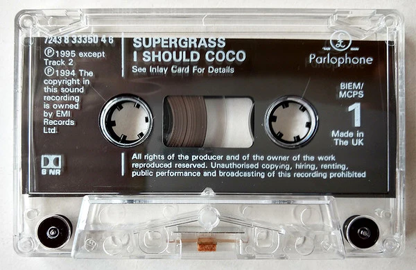 SUPERGRASS, I Should Coco (Parlophone; TCPCS7373, UK 1995) Cassette VG+/VG+ - Image 3