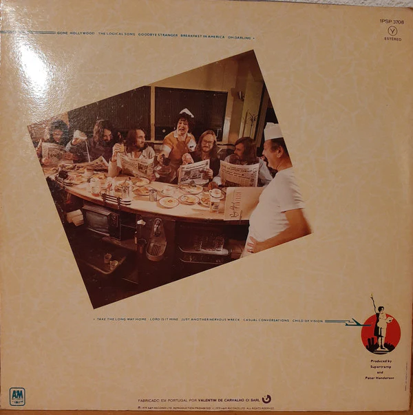 SUPERTRAMP, Breakfast In America (A&M Records; 1PSP-3708, Portugal 1979, Inner) LP VG/VG - Image 2