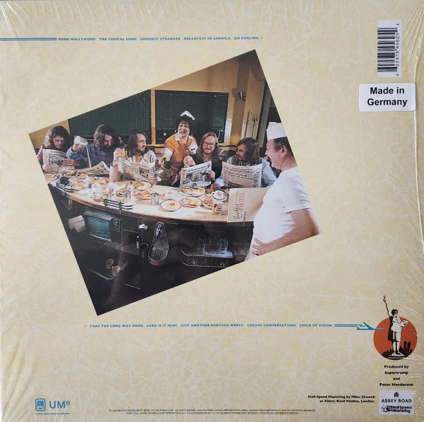 SUPERTRAMP, Breakfast In America (A&M Records; 7545625, Europe 2026 Reissue, Inner, 180 Gram Black Vinyl, Half Speed Mastered) LP NEW/NEW - Image 2