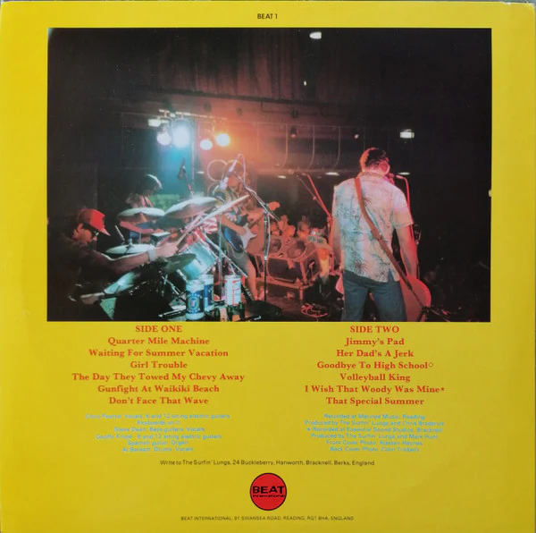 SURFIN' LUNGS, The Biggest Wave (Beat International; BEAT 1, UK 1988), SALE - Up to 50% Off the Original Price  LP VG/VG+ - Image 2