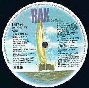 SUZI QUATRO, Greatest Hits (RAK; EMTV 24, UK 1980), SALE - Up to 50% Off the Original Price  LP VG/VG+ - Image 3
