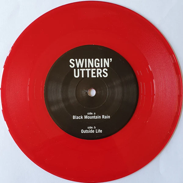 SWINGIN' UTTERS, Black Mountain Rain / Outside Life (Fat Wreck Chords ; FAT207-7, US 2001, Picture Sleeve, Clear Red Vinyl, Fat Club Release), SALE - Up to 50% Off the Original Price 7" VG+/VG+ - Image 3