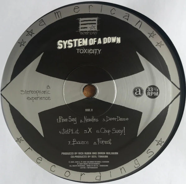 SYSTEM OF A DOWN, Toxicity (American Recordings; 19075865591, Europe 2018 Reissue, Inner) LP NEW/NEW - Image 3