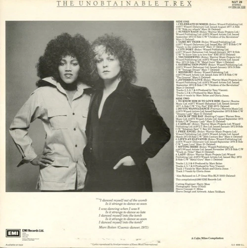 T. REX, The Unobtainable T. Rex (EMI; NUT 28, UK 1980), SALE - Up to 50% Off the Original Price  LP VG/VG+ - Image 2