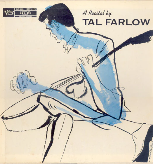TAL FARLOW, A Recital By Tal Farlow (Verve Records; MG V-8123, US 1957 Reissue) LP G/G+