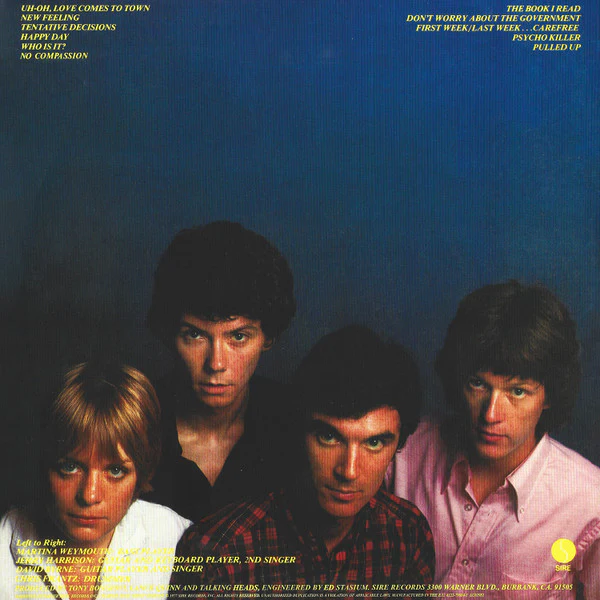 TALKING HEADS, Talking Heads: 77 (Sire; 8122-79884-1, Europe 2009 Reissue, Inner) LP NEW/NEW - Image 2