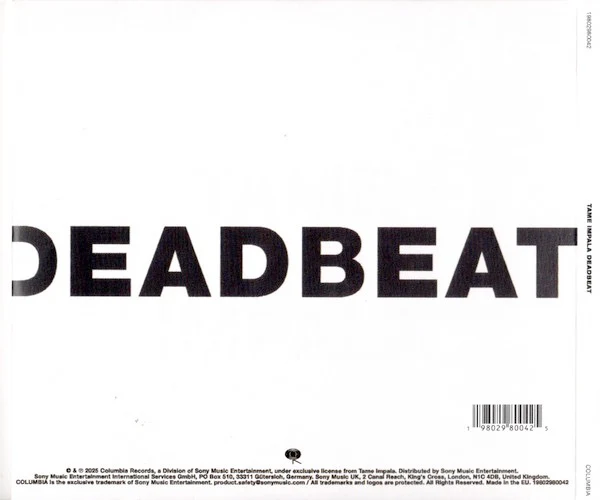 TAME IMPALA, Deadbeat (Columbia; 19802980042, Europe 2025), SALE - Up to 50% Off the Original Price  CD NEW/NEW - Image 2
