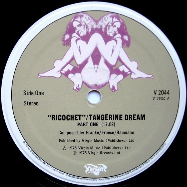 TANGERINE DREAM, Ricochet (Virgin Tan Labels; V 2044, UK 1975) LP VG/VG+ - Image 3