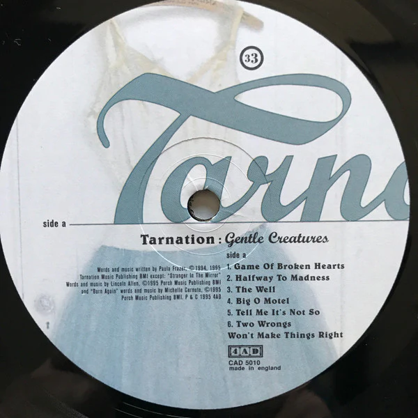 TARNATION, Gentle Creatures (4AD; CAD 5010, UK 1995, Inner) LP VG/VG - Image 3