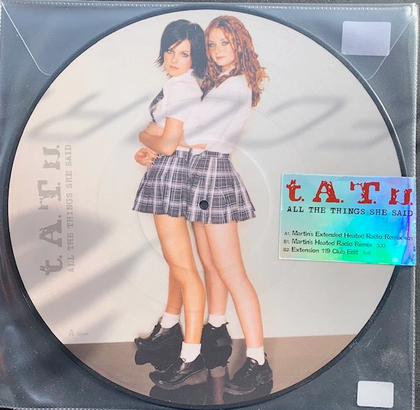 T.A.T.U, All The Things She Said (UMR/Polydor; 8853659, Europe 2026, Limited Edition 12" Picture Disc) 12" NEW/NEW