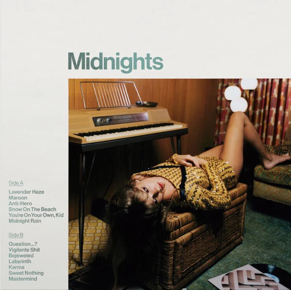 TAYLOR SWIFT, Midnights (Republic Records; 2445790050, Europe 2022, Gatefold, Inner & Booklet, Jade Green Marbled Vinyl) LP EX/EX